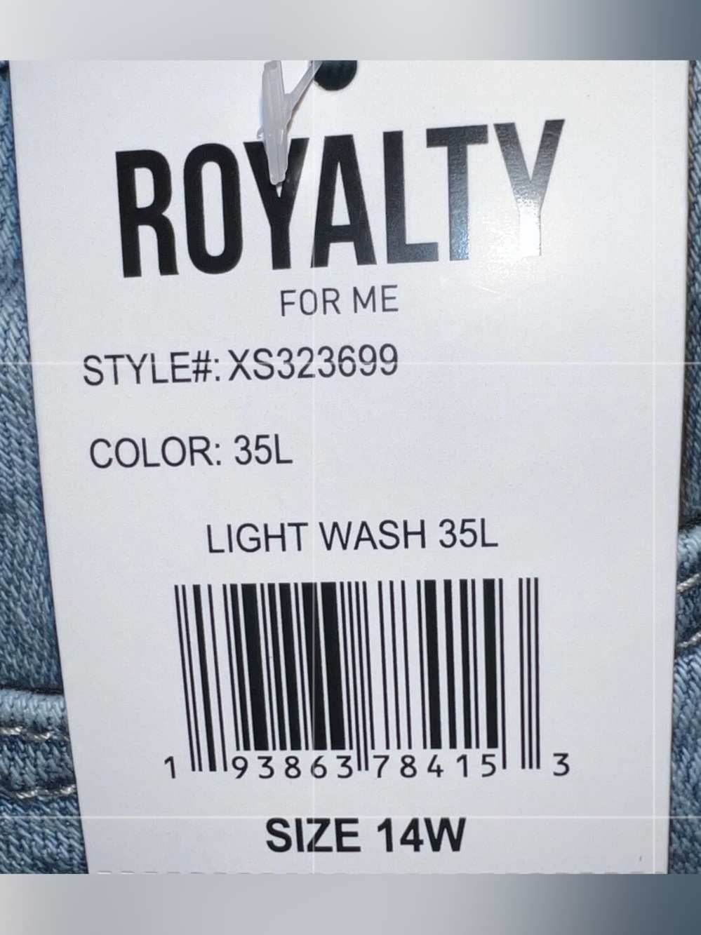 Royalty for Me Size 14W Tummy Control Stretch Denim Shorts NWT - Picture 13 of 13